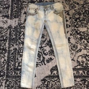 Free People studded white washed jeans
